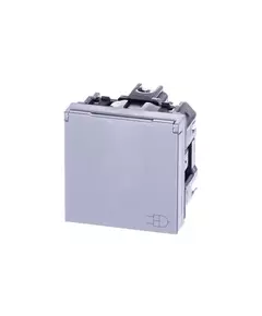 Механизм розетки 1-м СП 2мод. Zenit 16А IP21 250В с заземл. Schuko защ. шторки с крышкой серебр. ABB 2CLA228810N1301