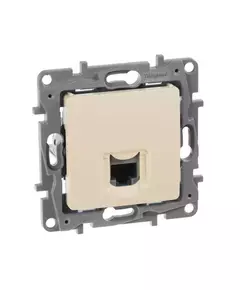 Механизм розетки информ. 1-м СП Etika RJ45 CAT.5E UTP сл. кость Leg 672341