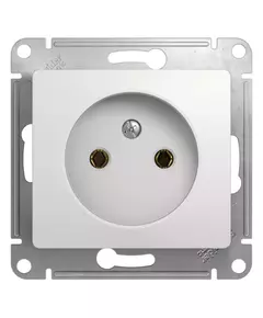 Механизм розетки 1-м СП Glossa 16А IP20 без заземл. бел. SchE GSL000141