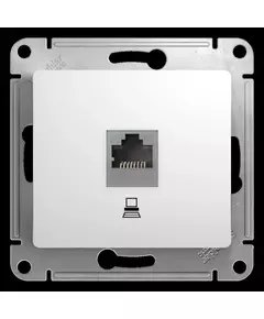 Механизм розетки комп. 1-м СП Glossa RJ45 бел. SchE GSL000181K