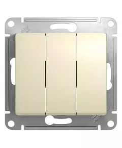 Механизм выключателя 3-кл. СП Glossa 10А IP20 (сх. 1+1+1) 10AX беж. SchE GSL000231