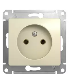 Механизм розетки 1-м СП Glossa 16А IP20 без заземл. беж. SchE GSL000241