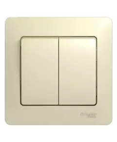 Выключатель 2-кл. СП Glossa 10А IP20 (сх. 5) 10AX в сборе беж. SchE GSL000252