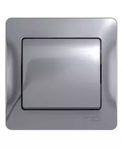 Выключатель 1-кл. СП Glossa 10А IP20 (сх. 1) 10AX в сборе алюм. SchE GSL000312