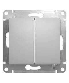 Механизм выключателя 2-кл. СП Glossa 10А IP20 (сх. 5) 10AX алюм. SchE GSL000351