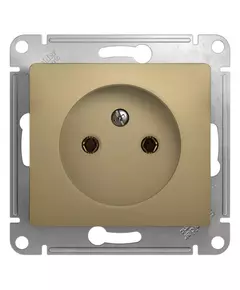 Механизм розетки 1-м СП Glossa 16А IP20 без заземл. титан SchE GSL000441