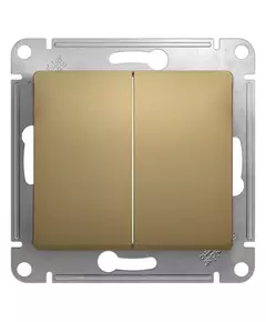 Механизм переключателя 2-кл. СП Glossa 10А IP20 (сх. 6/2) 10AX титан SchE GSL000465