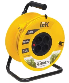 Удлинитель на катушке 4х40м без заземл. 10А IP20 УК40 "Garden" с термозащ. 2х1 IEK WKP23-10-04-40
