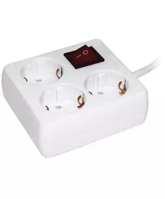Удлинитель 3х3м с заземл. 16А IP20 У-С03К с выкл. 2P+PE IEK WYP30-16-03-03-ZK-N