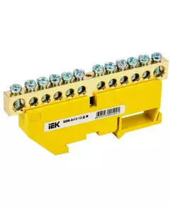 Шина PE "земля" на DIN-изол. ШНИ-8х12-12-Д-Ж IEK YNN10-812-12D-K05