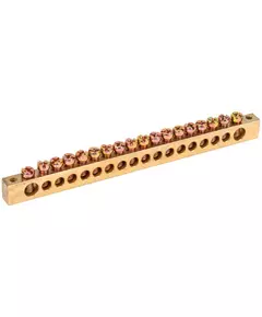 Шина PEN "земля-ноль" 8х12мм 20/2 (20групп/крепеж по краям) IEK YNN21-20-100