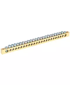 Шина PEN "земля-ноль" 8х12мм 24/2 (24группы/крепеж по краям) IEK YNN21-24-100