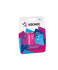 Аккумулятор 6F22 200мА.ч 1BL (блист.1шт) Космос KOCNI-MH6F22(200mAh)