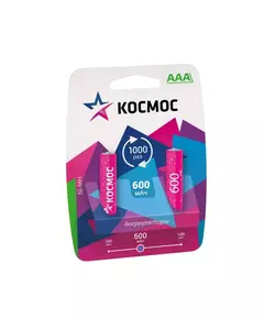 Аккумулятор R03 Ni-MH 600мА.ч (блист.2шт) Космос KOCR03NIMH(600MAH)