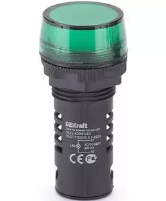 Лампа коммутац. ADDS 22мм LED 220В AC/DC ЛK-22 зел. SchE 25118DEK
