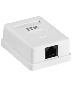 Розетка информационная RJ45 кат.5е UTP 1-порт настенная бел. ITK CS2-1C5EU-12