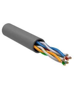 Кабель связи витая пара U/UTP кат.5е 4х2х24AWG solid LSZH (305м) сер. (м) ITK LC1-C5E04-121