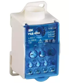 Блок распределительный на DIN-рейку РБД-400А IEK RBD-400