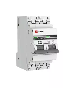 Выключатель автоматический модульный 2п C 2А 4.5кА ВА 47-63 PROxima EKF mcb4763-2-02C-pro