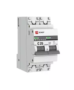 Выключатель автоматический модульный 2п C 25А 4.5кА ВА 47-63 PROxima EKF mcb4763-2-25C-pro
