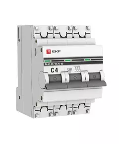 Выключатель автоматический модульный 3п C 4А 4.5кА ВА 47-63 PROxima EKF mcb4763-3-04C-pro