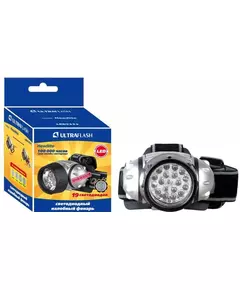 Фонарь налобный LED 5353 (19LED 4 режима; 3хR03 метал.) Ultraflash 10262