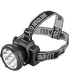 Фонарь налобный аккумуляторный LED 5362 (220В 7LED 2 режима; черн.) Ultraflash 11256