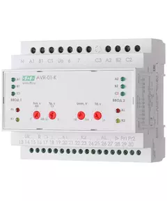 Устройство управления резервным питанием AVR-01-K (2 ввода; 1 нагрузка 35мм 3х400В+N 2х16А 2P IP20 монтаж на DIN-рейке) F&F EA04.006.001