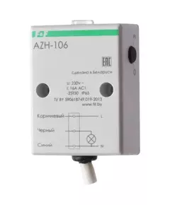 Фотореле AZH-106 (встроенный фотодатчик на плоскость 230В 16А 1 перекл. IP65) F&F EA01.001.002