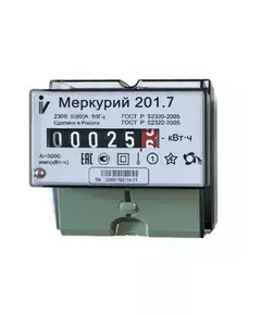 Счетчик "Меркурий" 201.7 1ф 5-60А 1 класс точн. 1 тариф. мех. табло DIN-рейка Инкотекс 32680