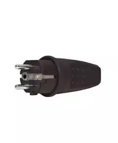 Вилка электрич. прямая с заземл. каучук 16А 250В IP44 (еврослот) UNIVersal 602227