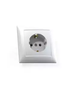Розетка 1-м СП Селена РС16-370 16А IP20 с заземл. бел. Кунцево 8111