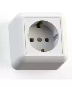 Розетка 1-м ОП Оптима РА16-376 16А IP20 с заземл. с монтаж. пластиной сл. кость Кунцево 8036