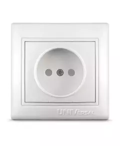Розетка 1-м СП Севиль 16А IP20 без заземл. защ. шторки бел. UNIVersal С0047
