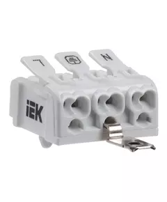 Клемма пружинная соединительная КСПнз3-L+N+PE IEK UKZ-B06-3P-F1-E1-10