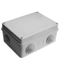 Коробка распределительная ОП 150х110х70мм IP54 10 выходов 6 гермовводов крышка на винтах сер. Epplast 210302