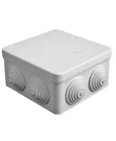 Коробка распределительная ОП 105х105х56мм IP54 7 выходов 4 гермоввода крышка защелкивающаяся сер. Epplast 100012