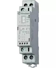Контактор модульный 2NO 25А AgNi 230В AC/DC 17.5мм IP20 мех. индикатор FINDER 223202301320