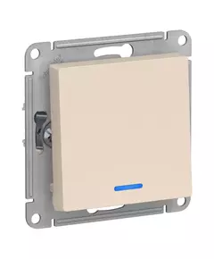 Механизм выключателя 1-кл. СП AtlasDesign 10А IP20 (сх. 1а) 10AX с подсветкой беж. SchE ATN000213