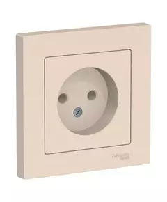 Розетка 1-м СП AtlasDesign 16А IP20 без заземл. в сборе беж. SchE ATN000240