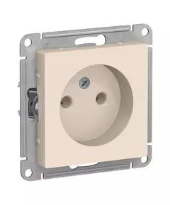 Механизм розетки 1-м СП AtlasDesign 16А IP20 без заземл. беж. SchE ATN000241