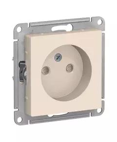 Механизм розетки 1-м СП AtlasDesign 16А без заземл. защ. шторки беж. SchE ATN000249