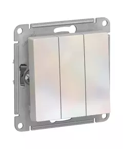 Механизм выключателя 3-кл. СП AtlasDesign 10А IP20 (сх. 1+1+1) 10AX жемчуж. SchE ATN000431