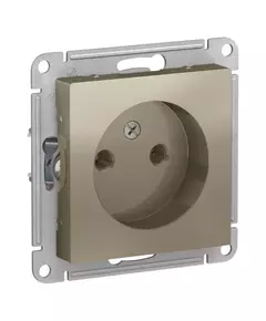 Механизм розетки 1-м СП AtlasDesign 16А IP20 без заземл. шампань SchE ATN000541