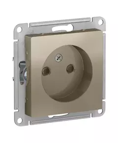 Механизм розетки 1-м СП AtlasDesign 16А без заземл. защ. шторки шампань SchE ATN000549
