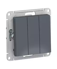 Механизм выключателя 3-кл. СП AtlasDesign 10А IP20 (сх. 1+1+1) 10AX грифель SchE ATN000731