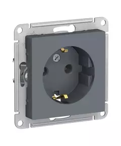 Механизм розетки 1-м СП AtlasDesign 16А IP20 с заземл. грифель SchE ATN000743