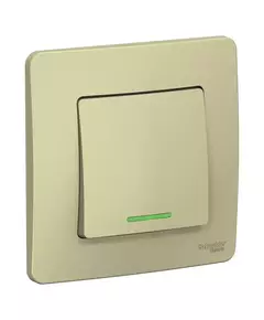 Выключатель 1-кл. СП Blanca 10А IP20 (сх. 1) 250В с подсветкой беж. SchE BLNVS010117