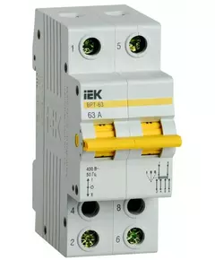 Выключатель-разъединитель трехпозиционный 2п ВРТ-63 63А IEK MPR10-2-063