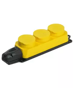 Розетка 3-м ОМЕГА РБ33-1-0м IP44 каучук желт. IEK PKR61-016-2-K05